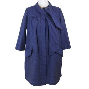 Liz Claiborne Royal Blue Wool Retro Swing Coat M